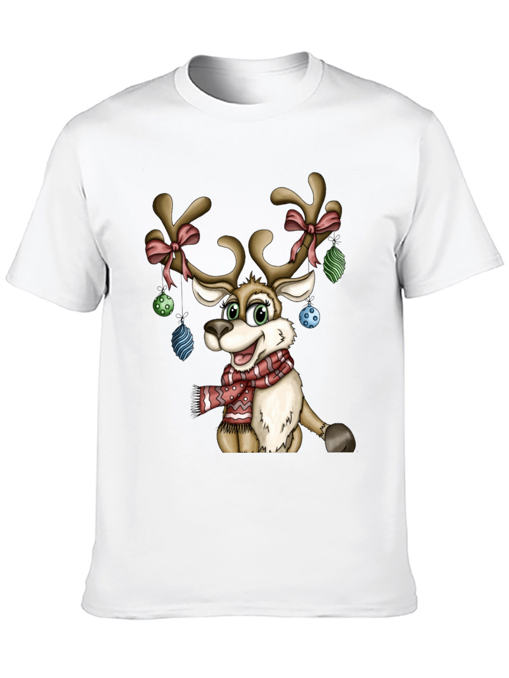 Festive Reindeer Christmas Graphic T-Shirt