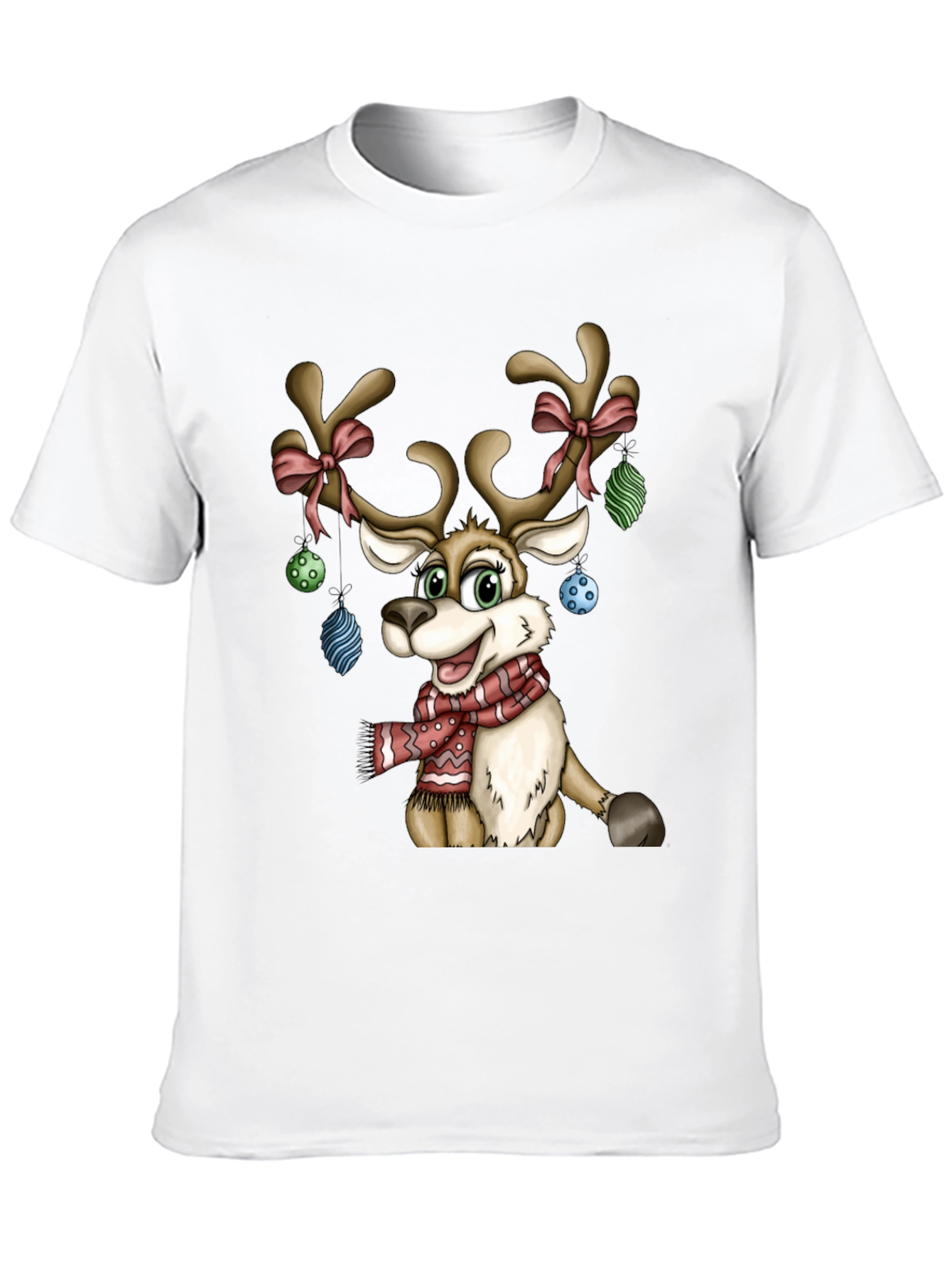 Festive Reindeer Christmas Graphic T-Shirt