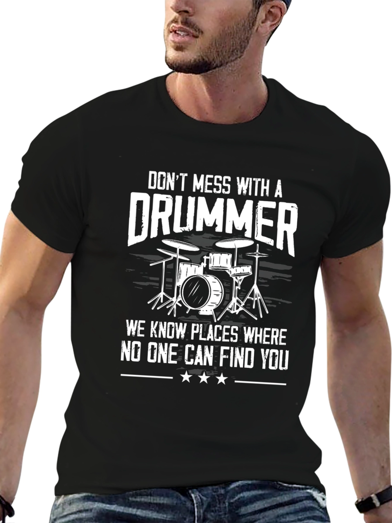 Dont Mess With a Drummer Graphic T-Shirt