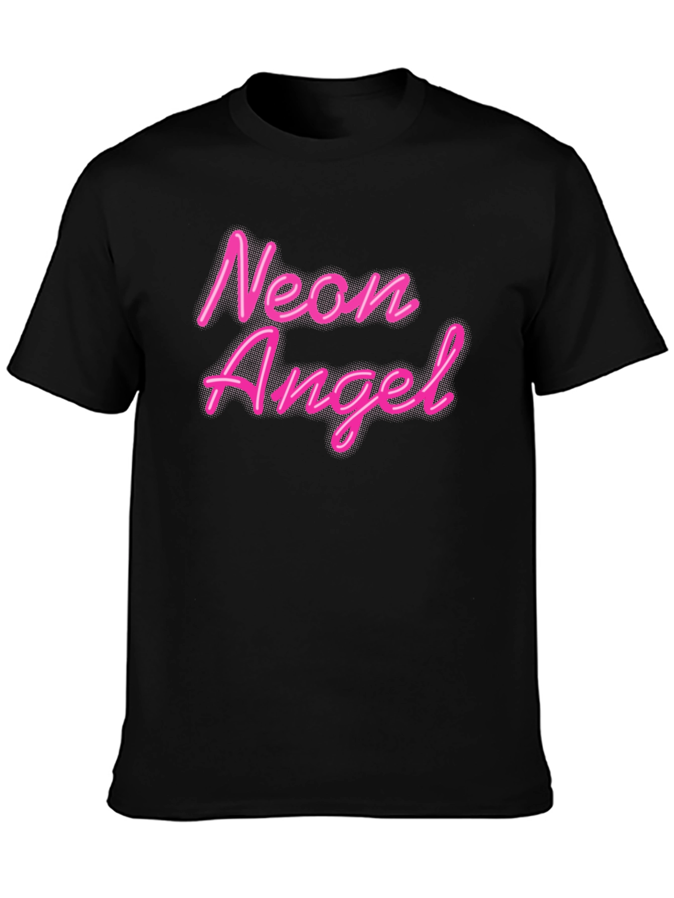 Neon Angel Black T-Shirt