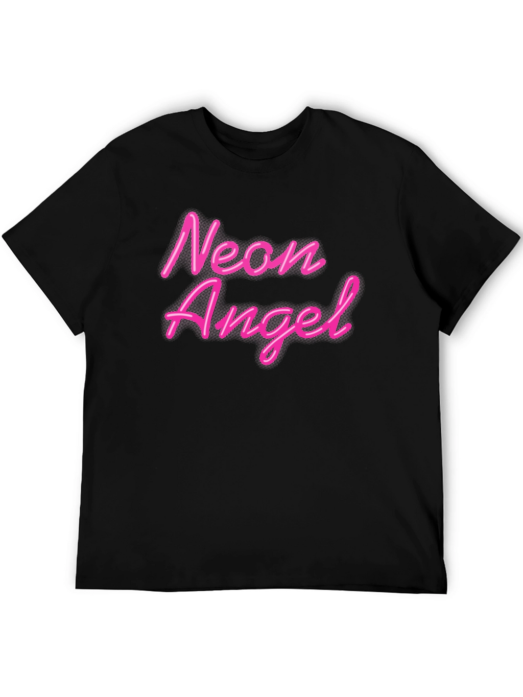 Neon Angel Black T-Shirt