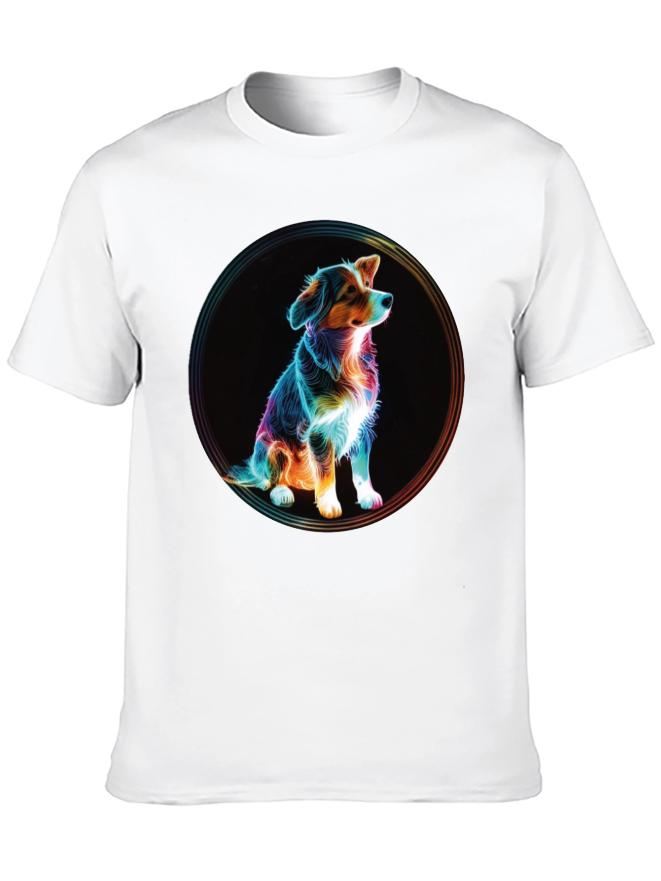 Neon Dog Portrait Graphic Tee