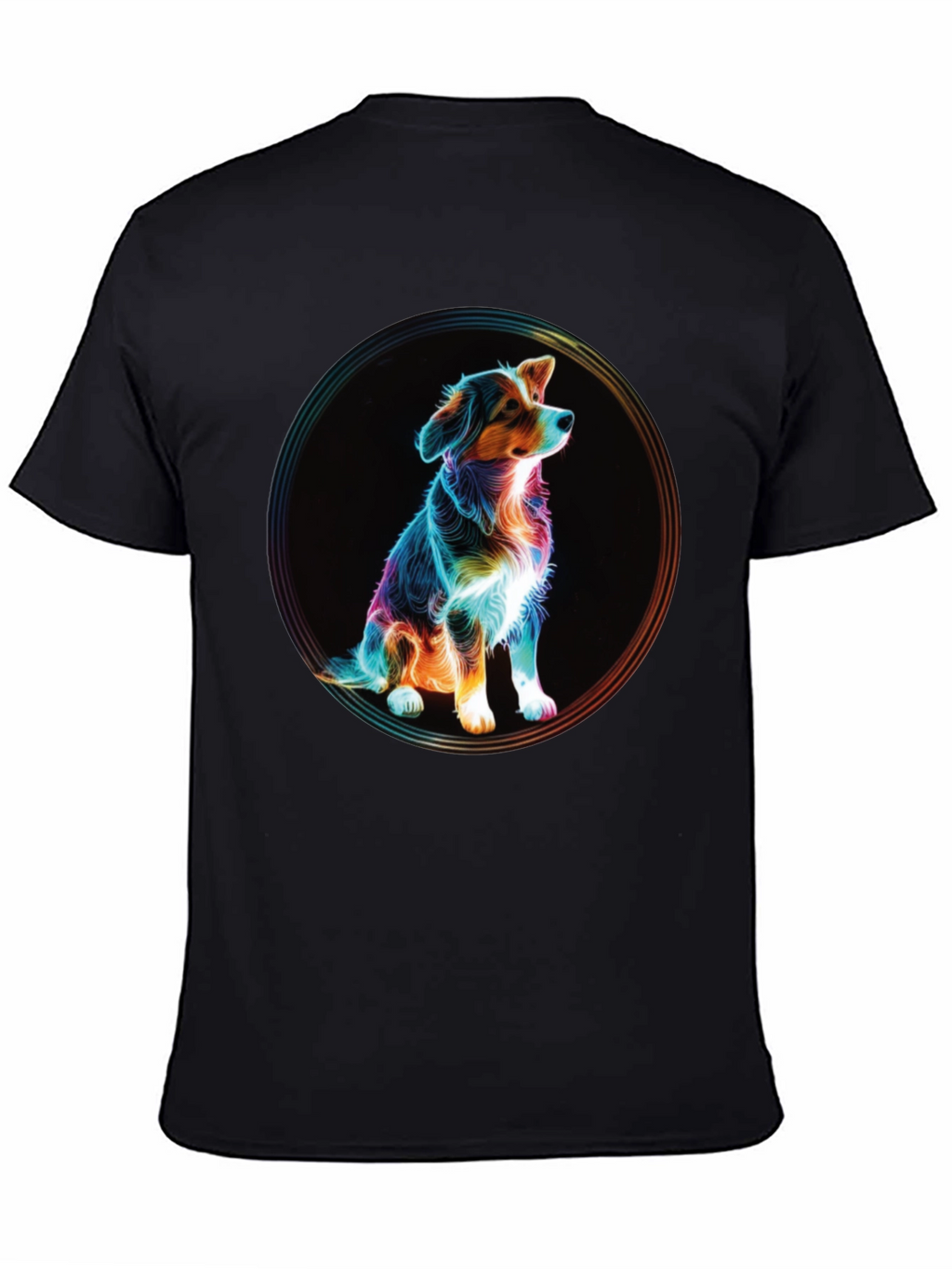 Neon Dog Portrait Graphic Tee