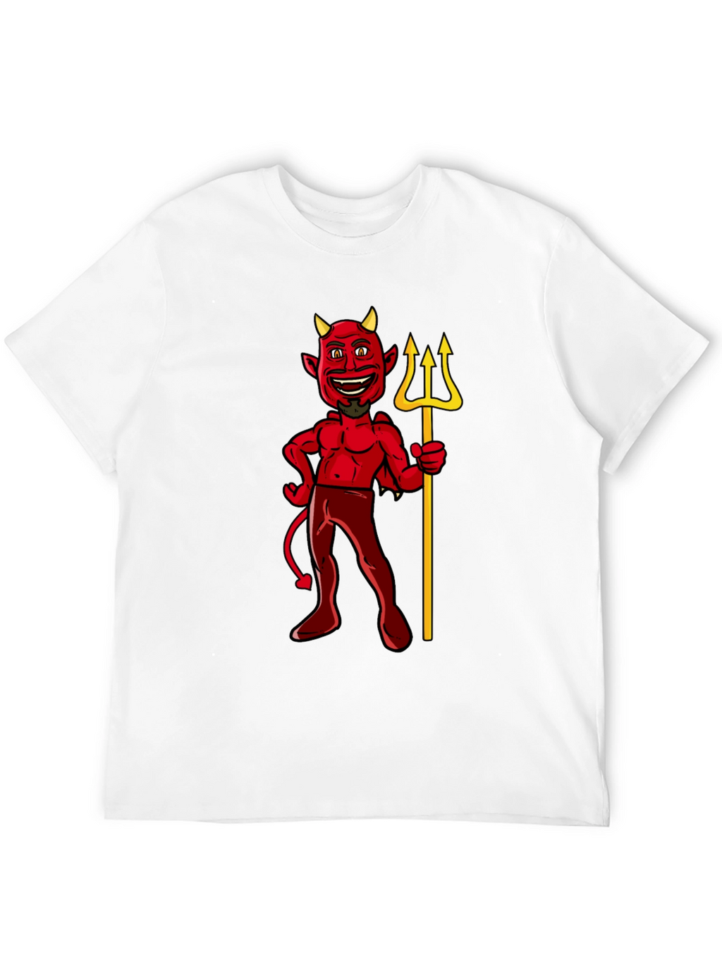 Devil Graphic Tee - Black Cotton T-Shirt