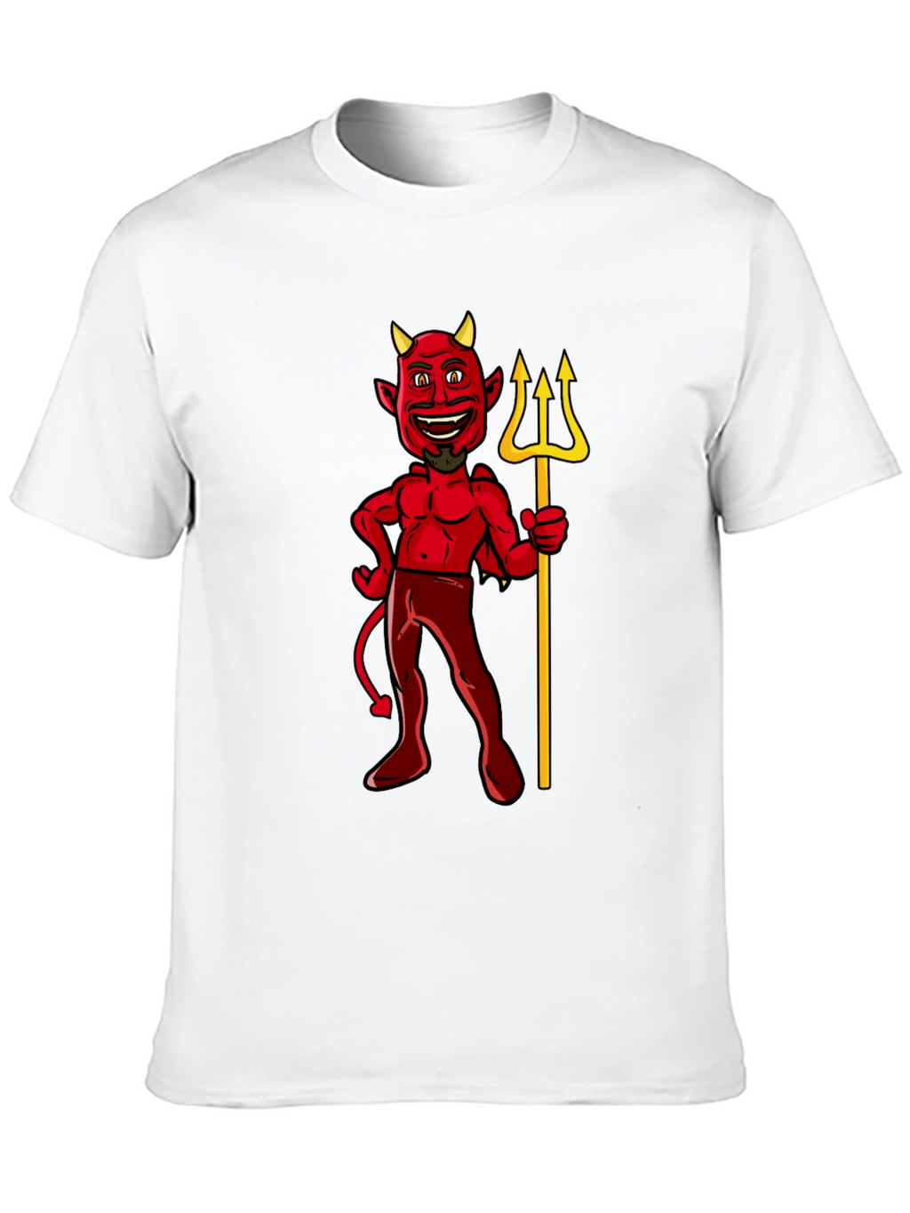 Devil Graphic Tee - Black Cotton T-Shirt