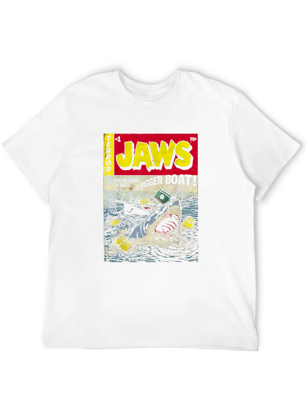 Jaws Comic Book Cover Graphic T-Shirt