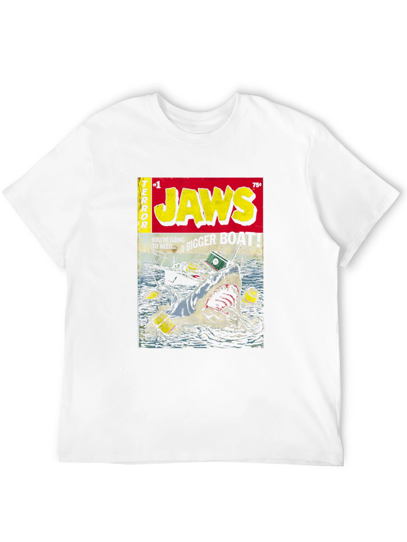 Jaws Comic Book Cover Graphic T-Shirt