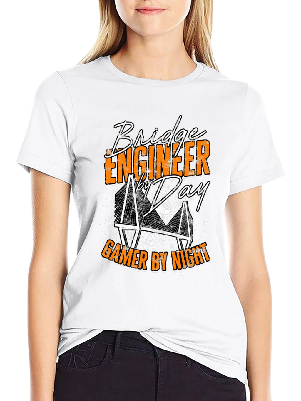 Bridge Engineer Gamer T-Shirt - Day/Night Fun