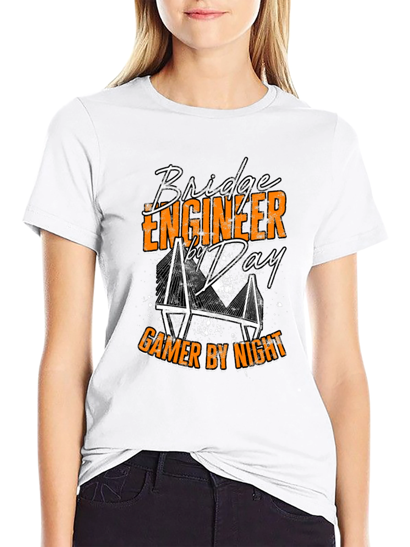 Bridge Engineer Gamer T-Shirt - Day/Night Fun