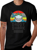 Daddy Shark Graphic Tee - Mens Black T-Shirt