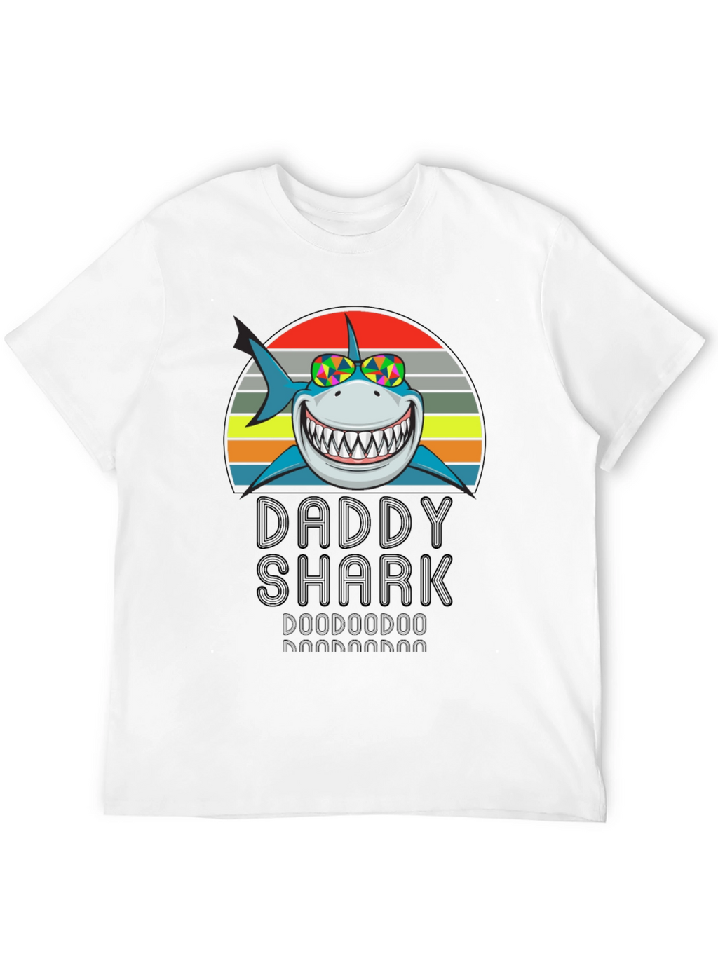 Daddy Shark Graphic Tee - Mens Black T-Shirt