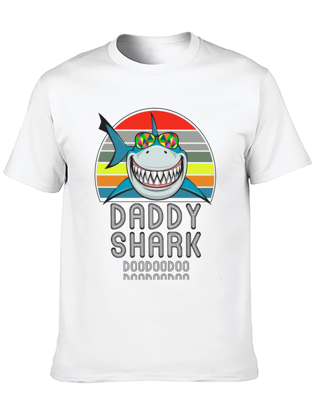 Daddy Shark Graphic Tee - Mens Black T-Shirt
