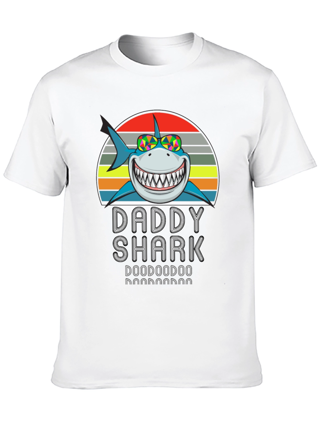 Daddy Shark Graphic Tee - Mens Black T-Shirt