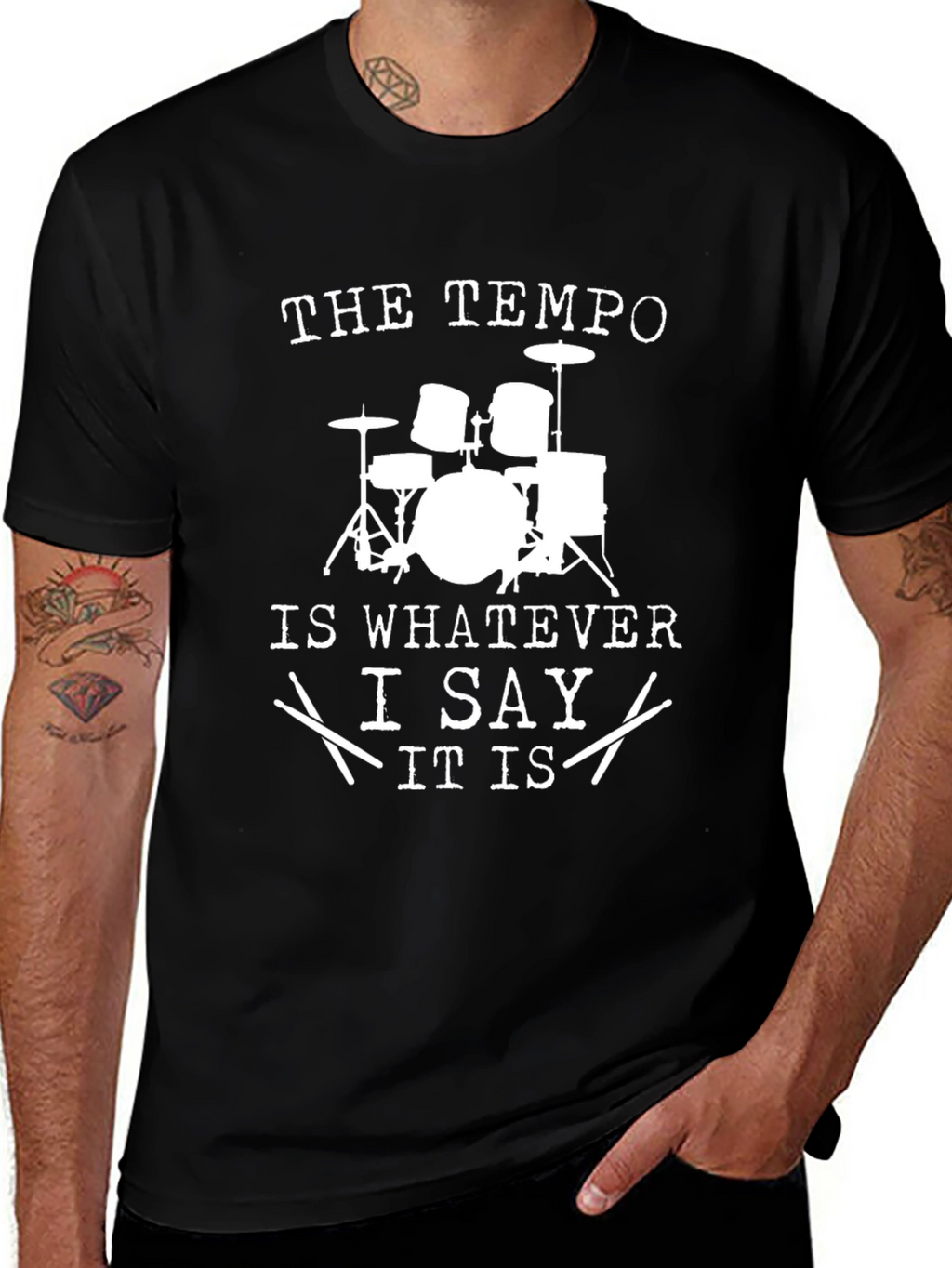 Drummer Tempo Black T-Shirt