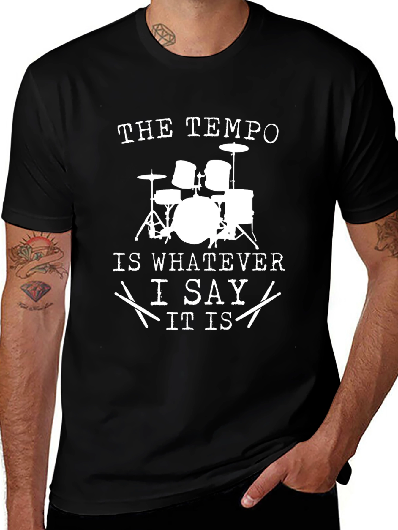Drummer Tempo Black T-Shirt