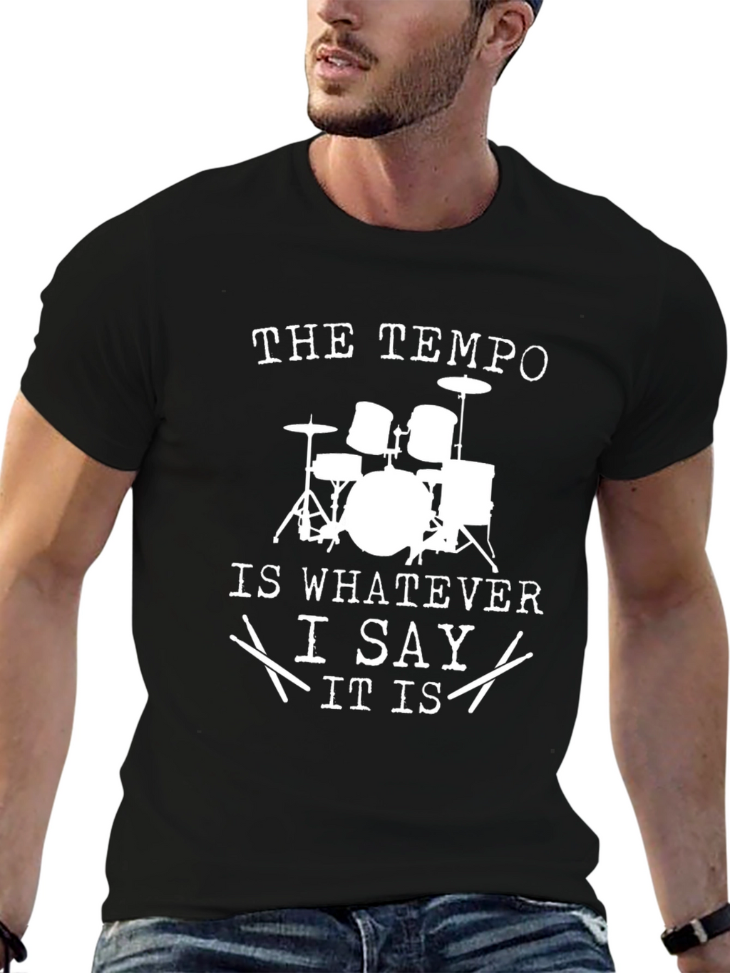 Drummer Tempo Black T-Shirt