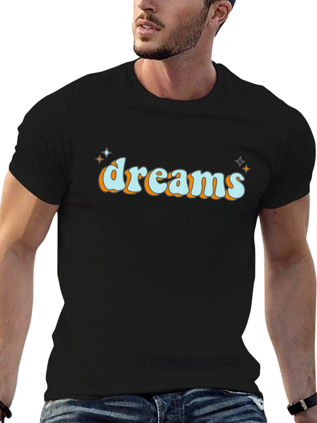 Dreams Retro Graphic Tee - Black