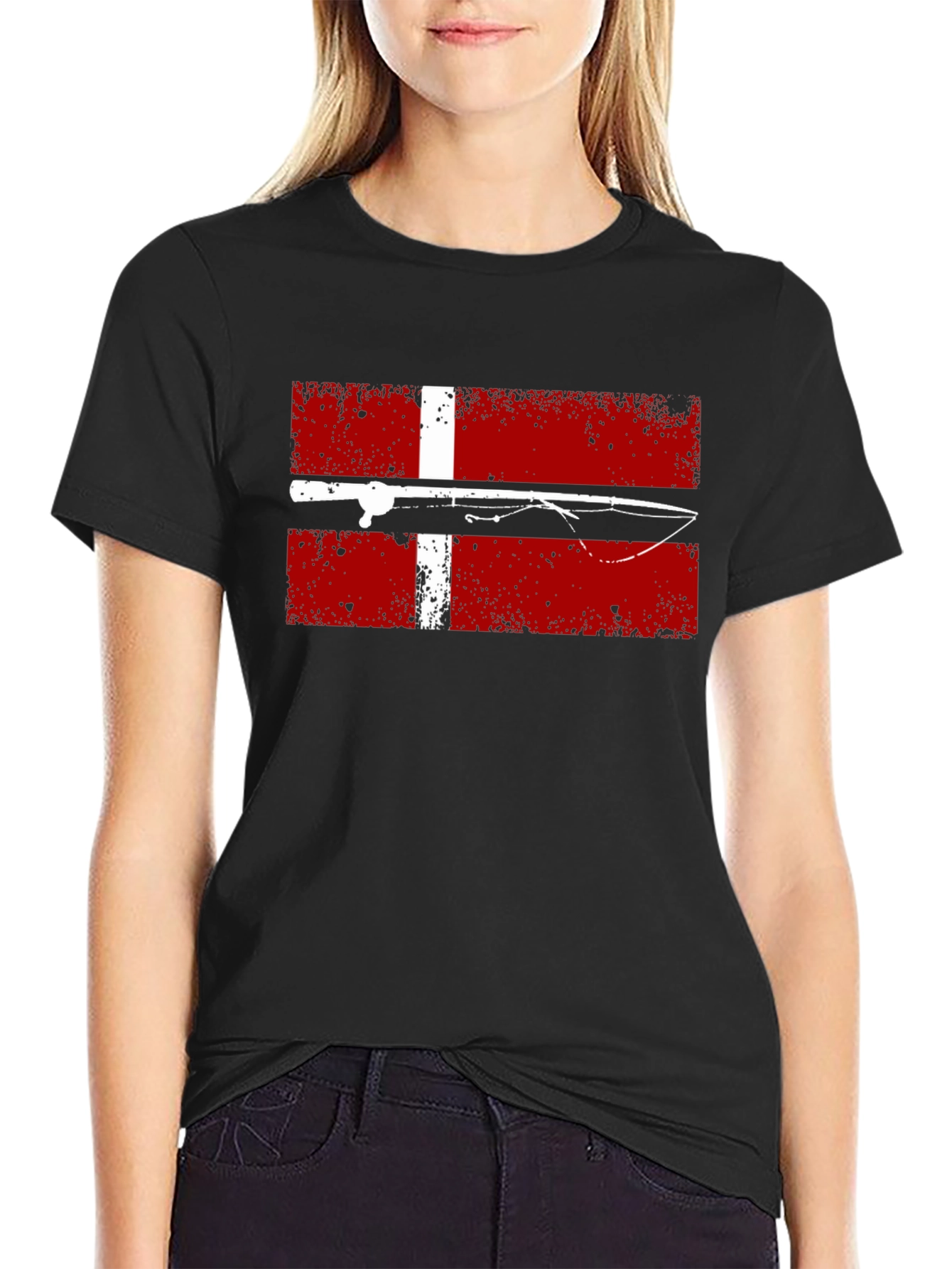 Fishing Denmark Flag T-Shirt - Angler Tee