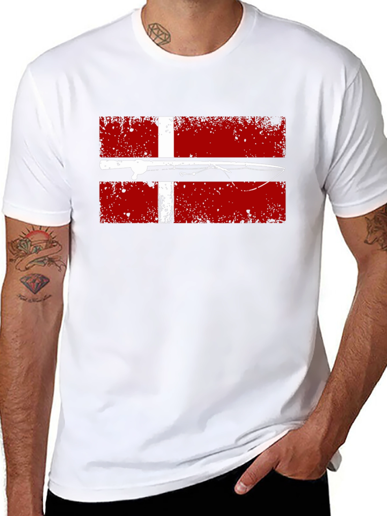 Fishing Denmark Flag T-Shirt - Angler Tee