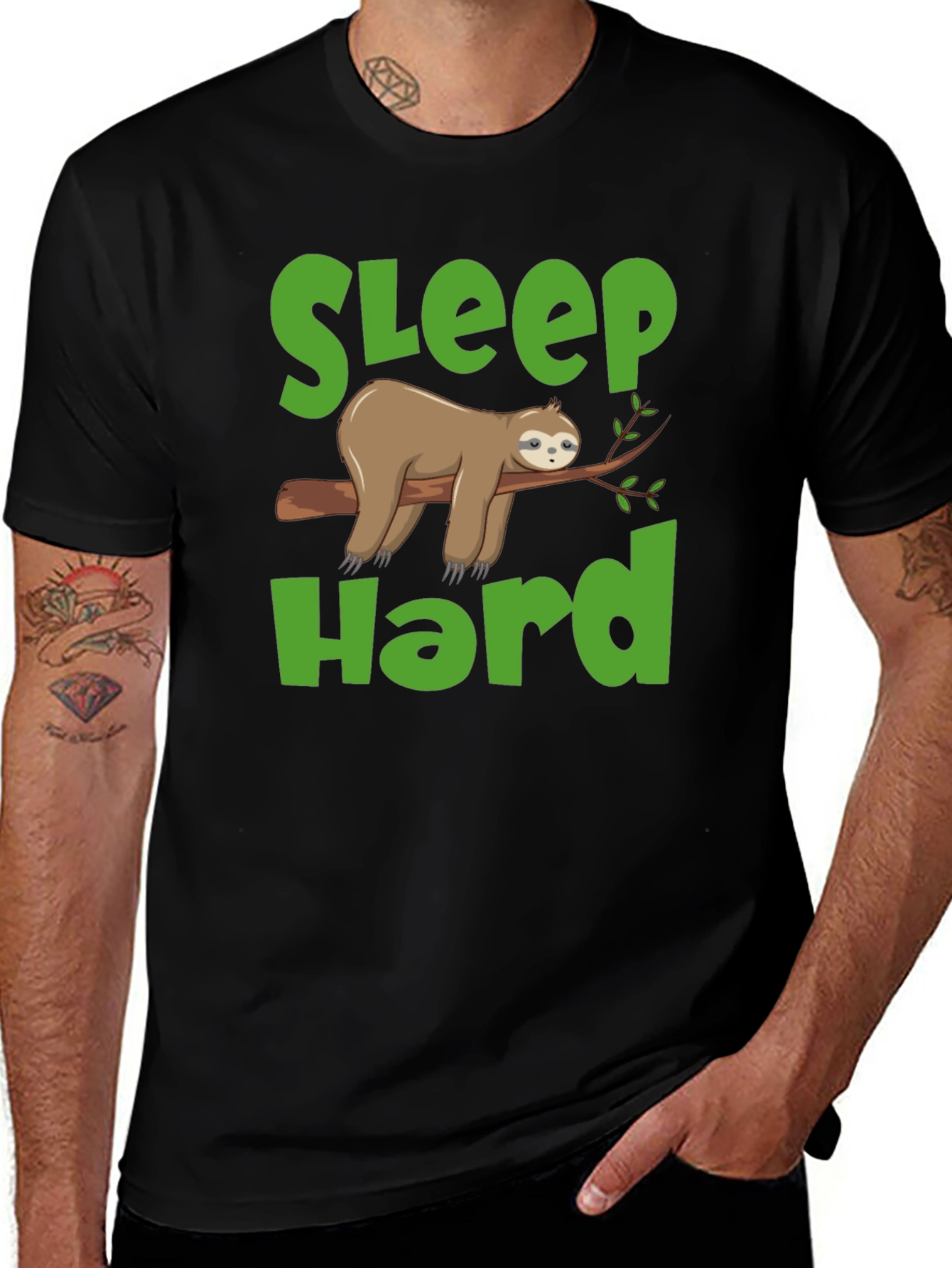 Sleep Hard Sloth Graphic T-Shirt