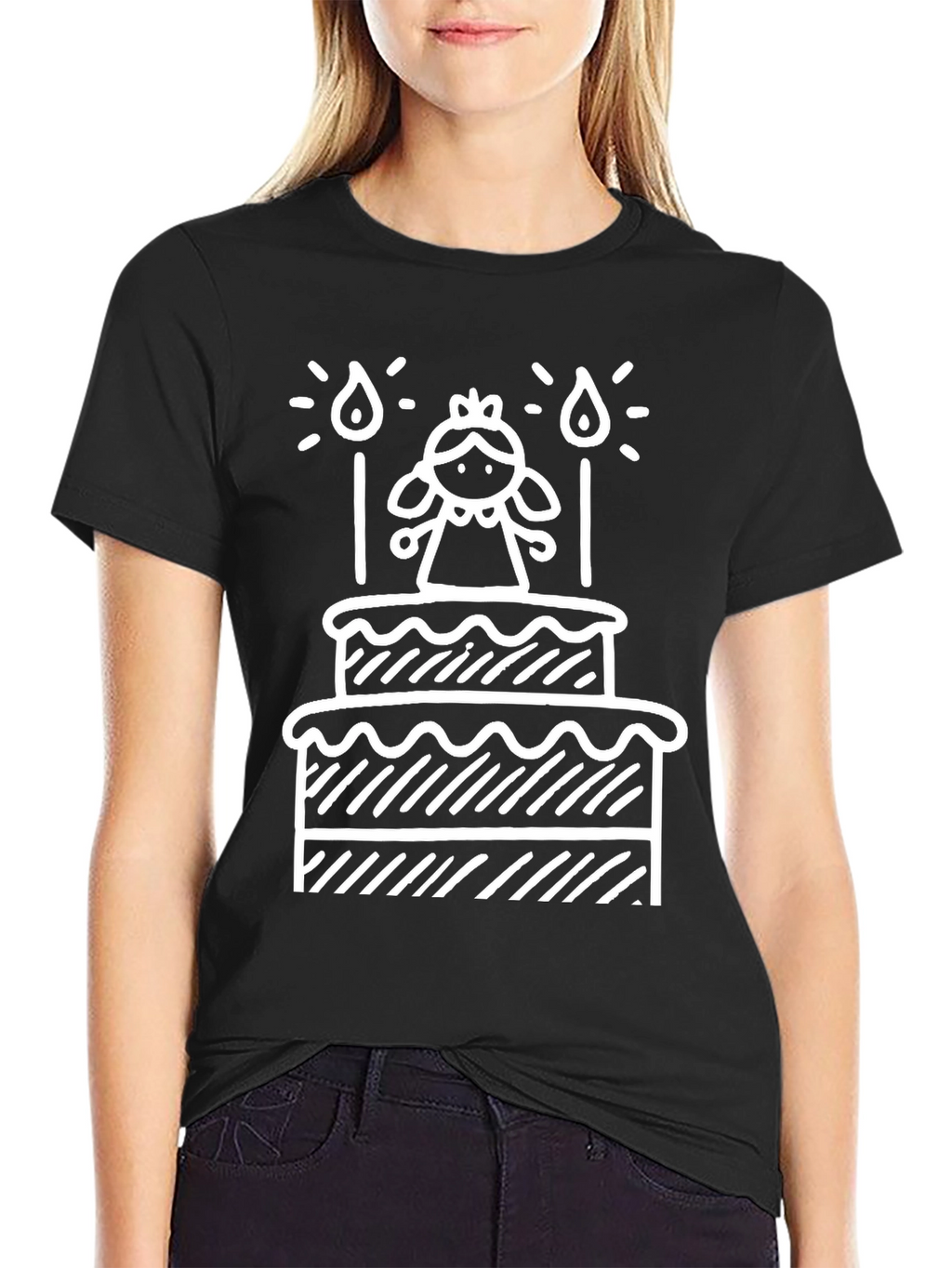 Birthday Cake Graphic T-Shirt