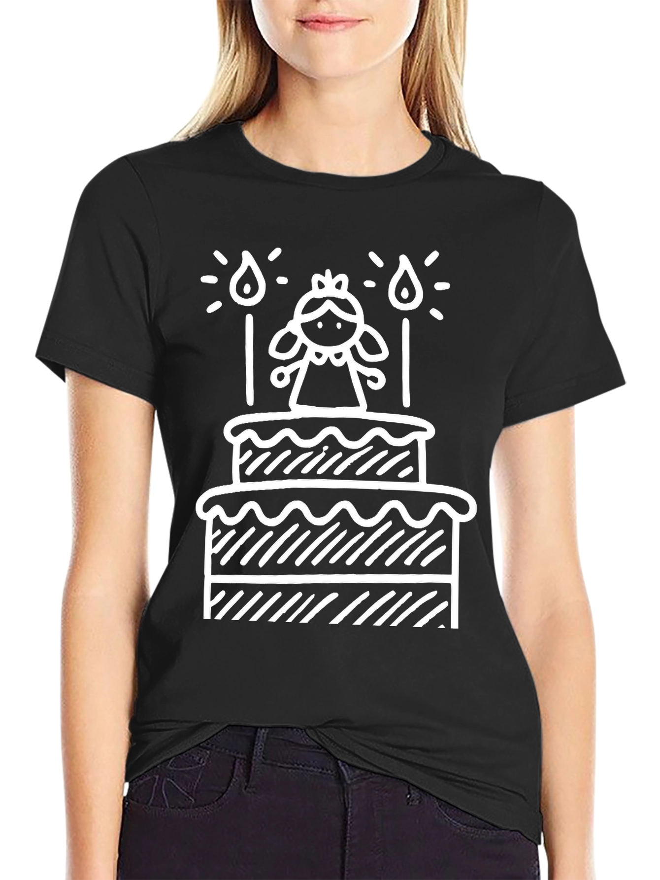 Birthday Cake Graphic T-Shirt