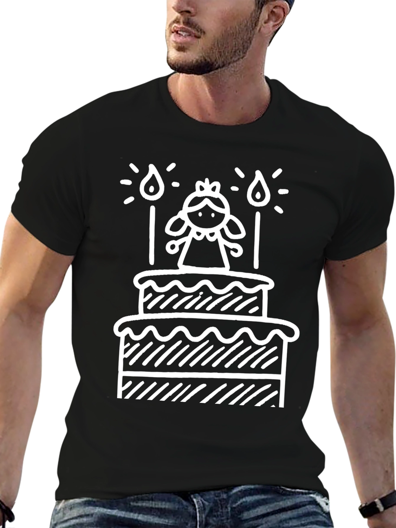 Birthday Cake Graphic T-Shirt