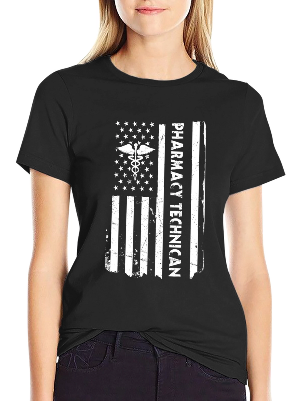 Pharmacy Technician American Flag T-Shirt