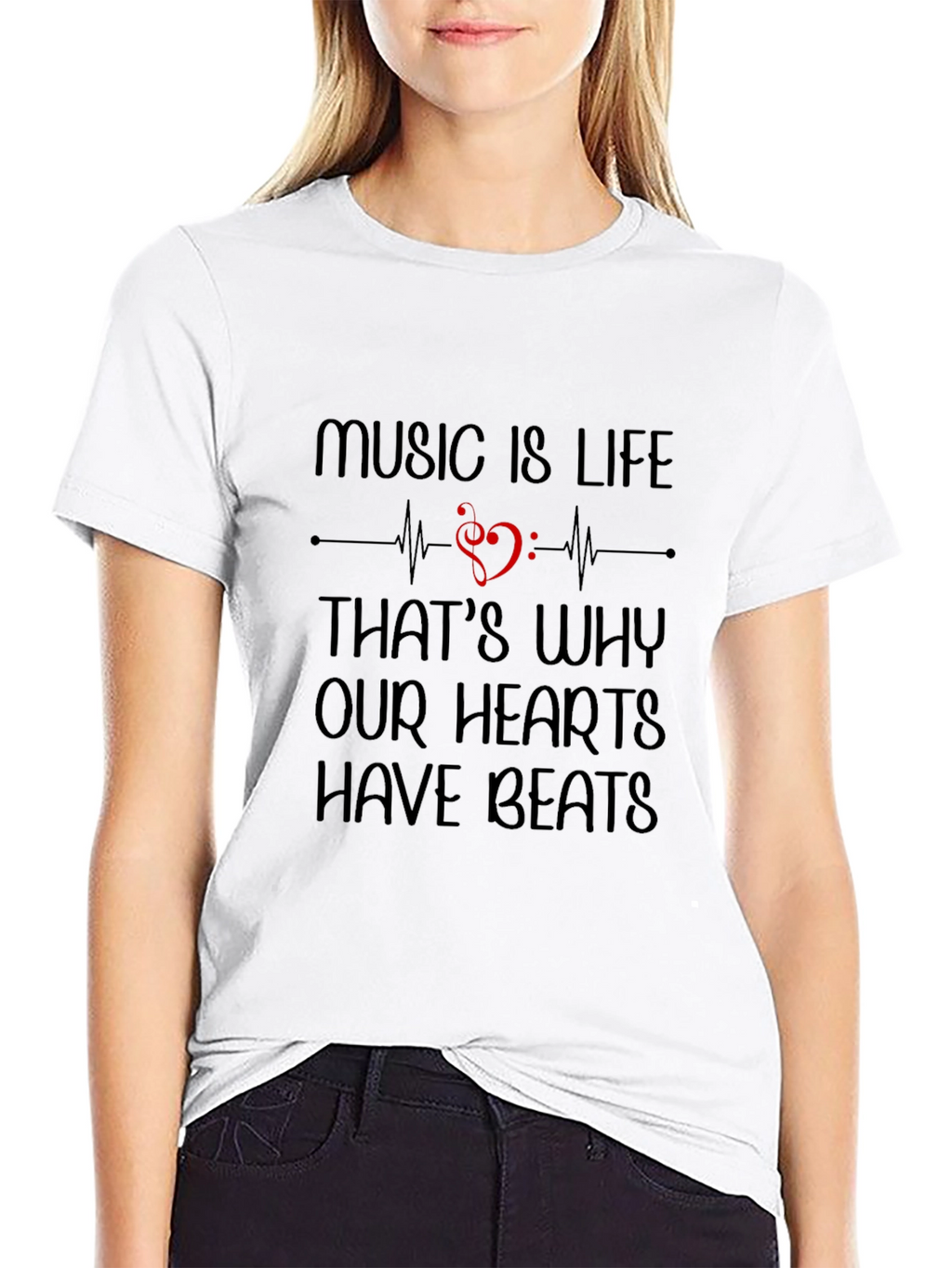 Music is Life Graphic Tee - Heartbeat Shirt