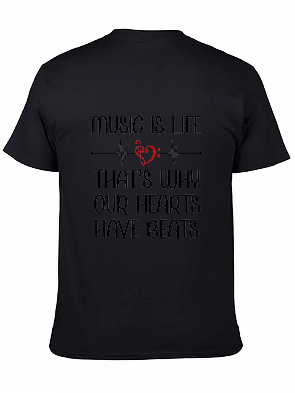 Music is Life Graphic Tee - Heartbeat Shirt