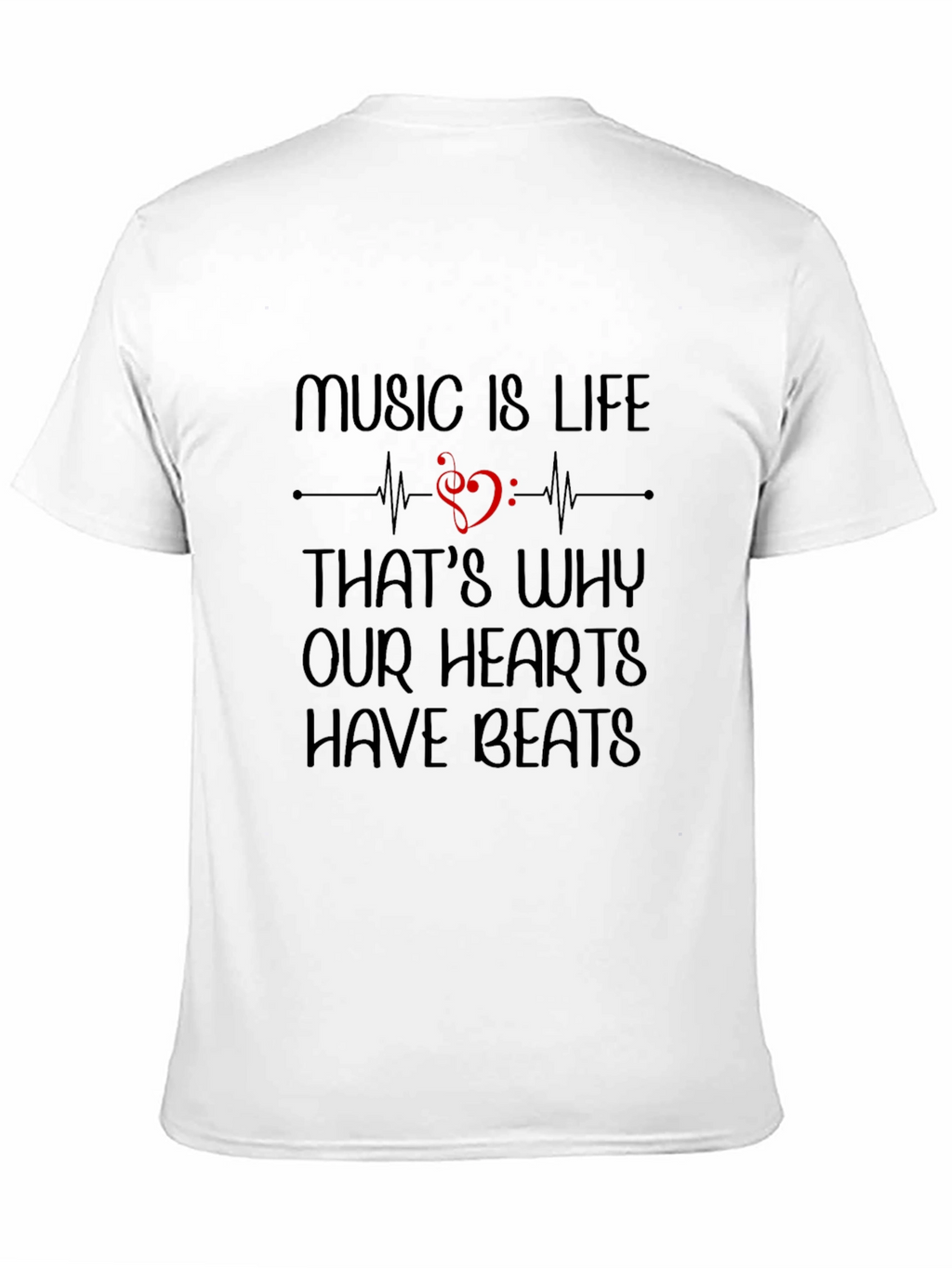 Music is Life Graphic Tee - Heartbeat Shirt