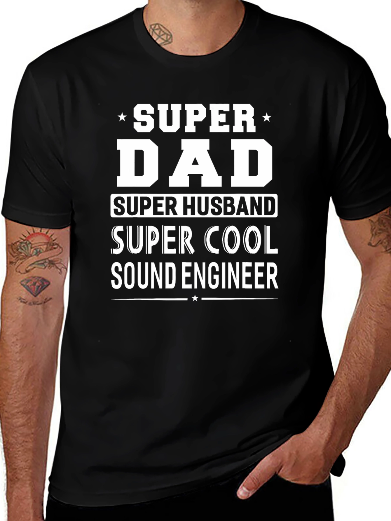 Super Dad Sound Engineer Graphic T-Shirt