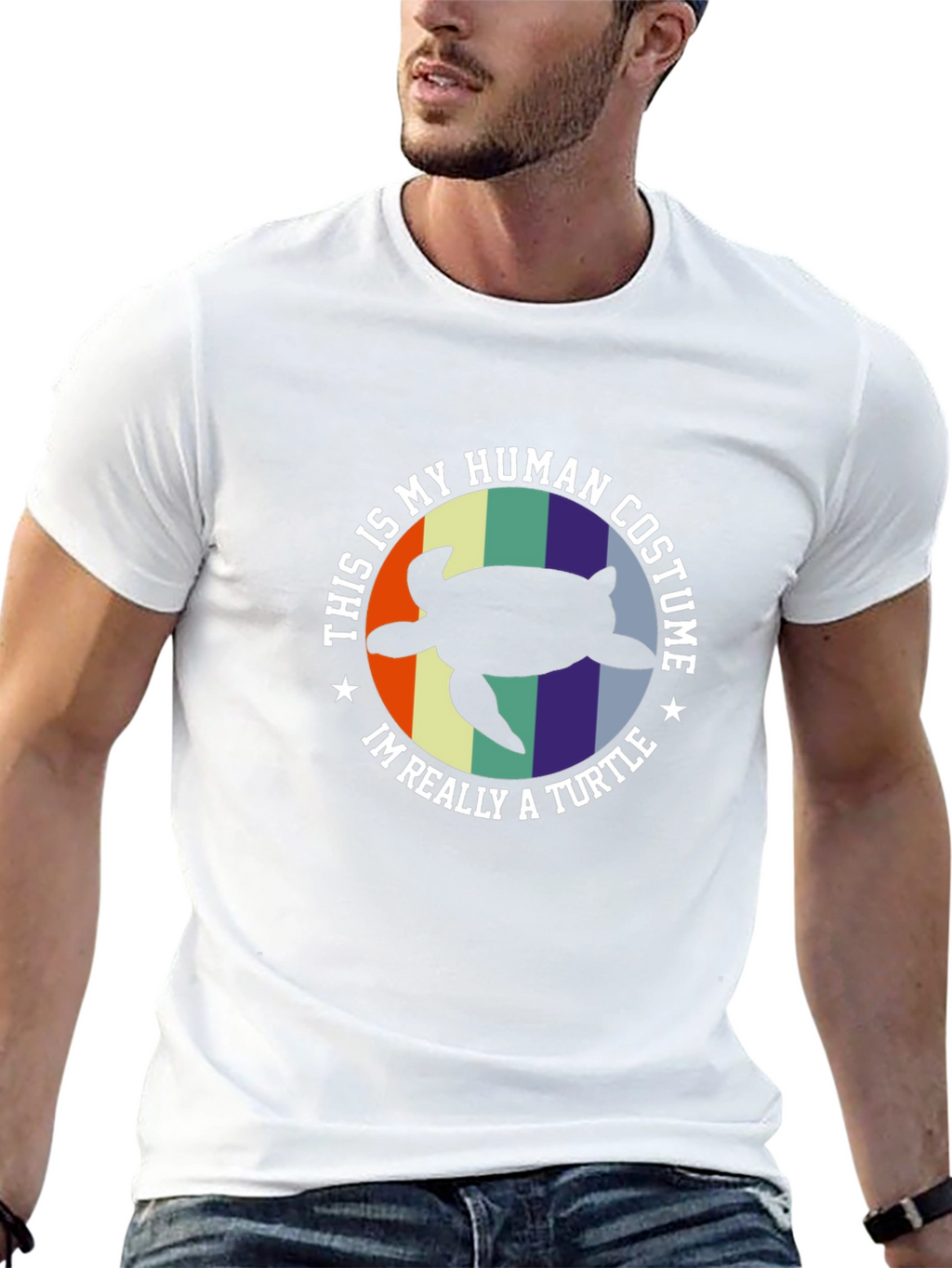Turtle Costume T-Shirt - Funny Human Disguise Tee