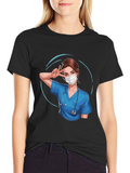 Nurse Graphic T-Shirt - Black