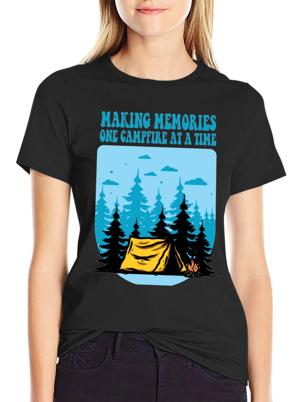 Camping Memories T-Shirt - Campfire Design