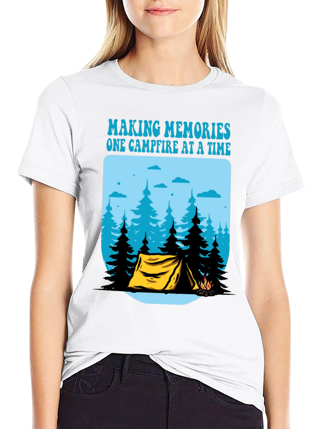 Camping Memories T-Shirt - Campfire Design