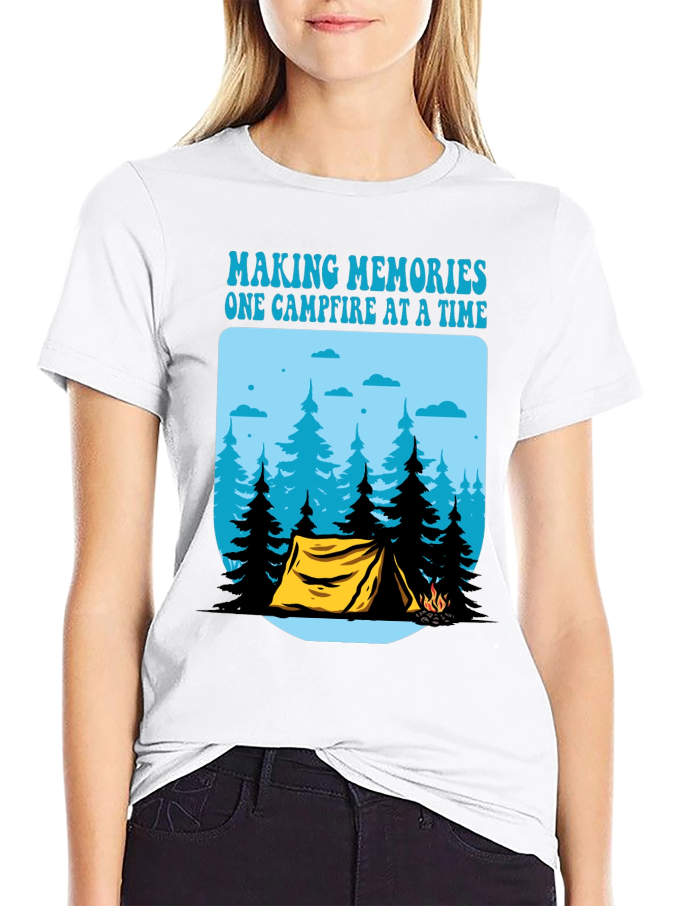 Camping Memories T-Shirt - Campfire Design