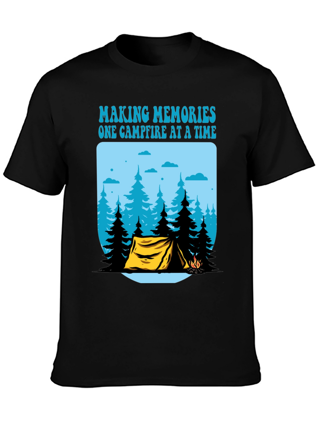 Camping Memories T-Shirt - Campfire Design