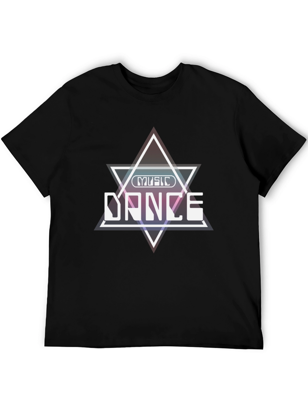 Music Dance Graphic Tee - Stylish Black Cotton T-Shirt