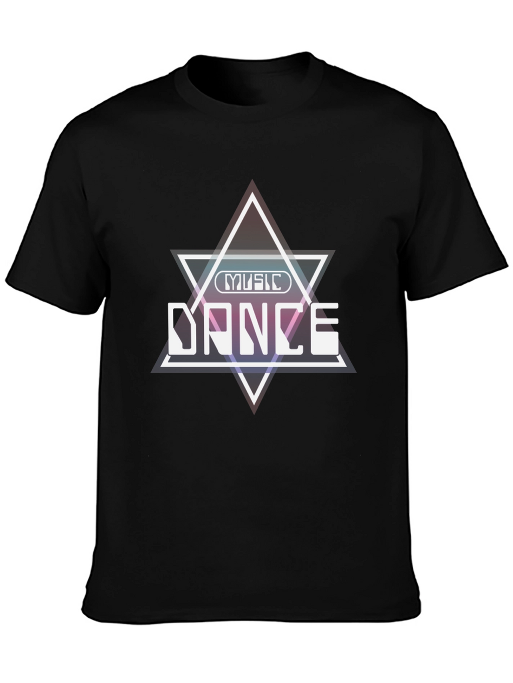 Music Dance Graphic Tee - Stylish Black Cotton T-Shirt