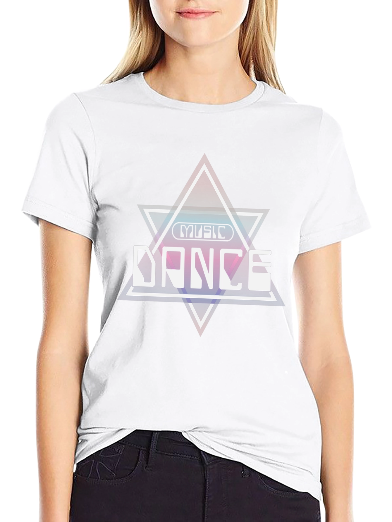 Music Dance Graphic Tee - Stylish Black Cotton T-Shirt