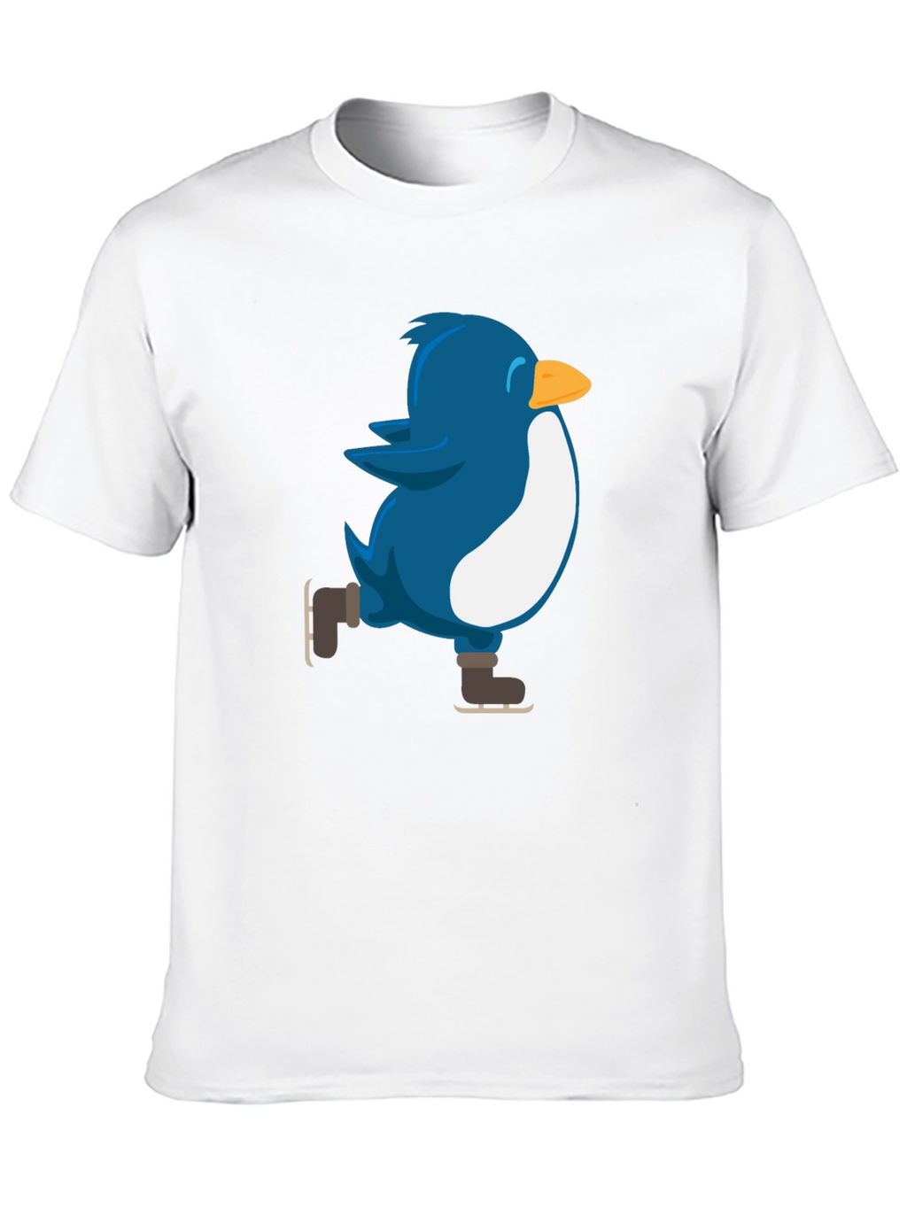 Skating Penguin Graphic Tee - Black