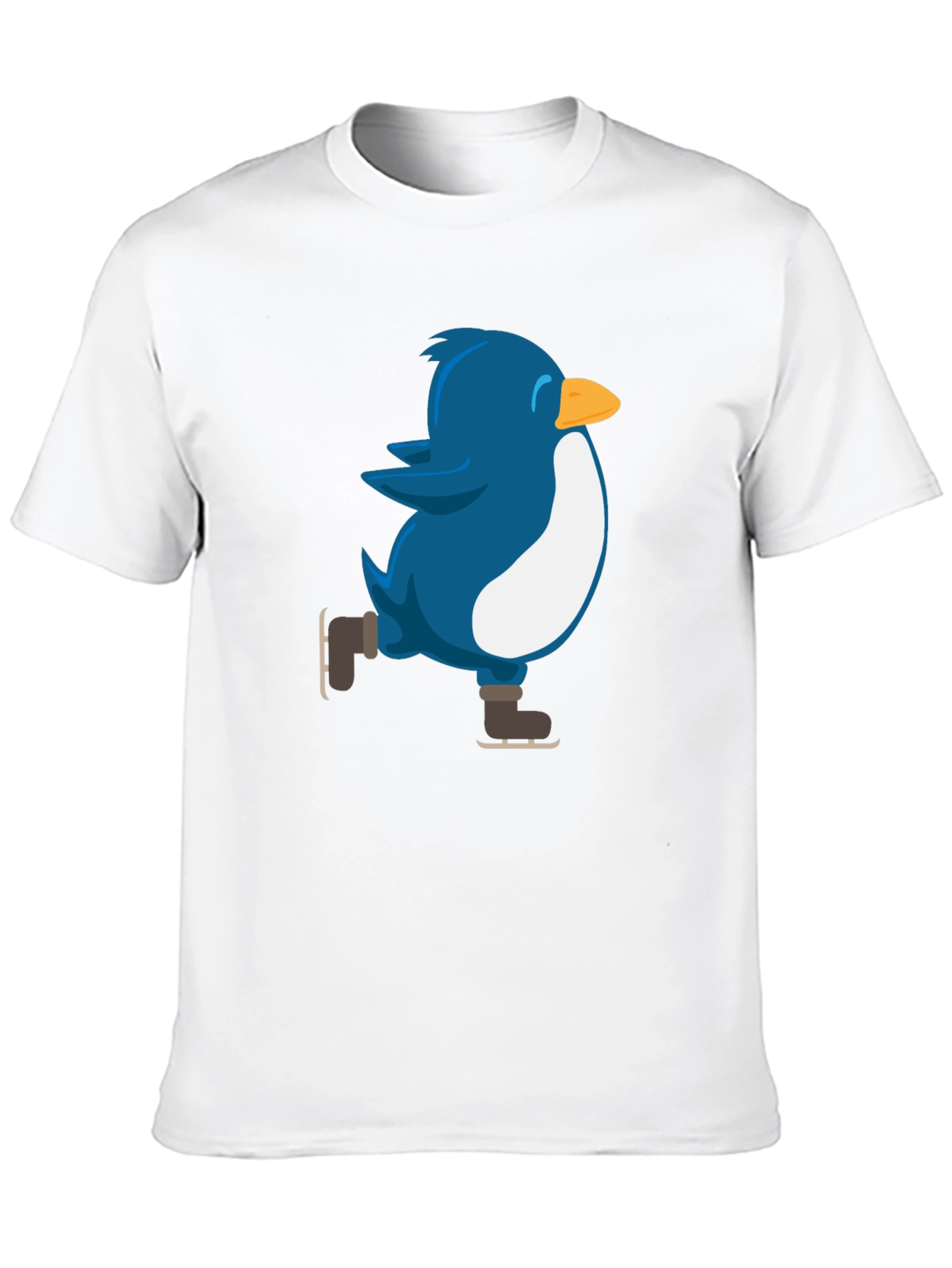 Skating Penguin Graphic Tee - Black