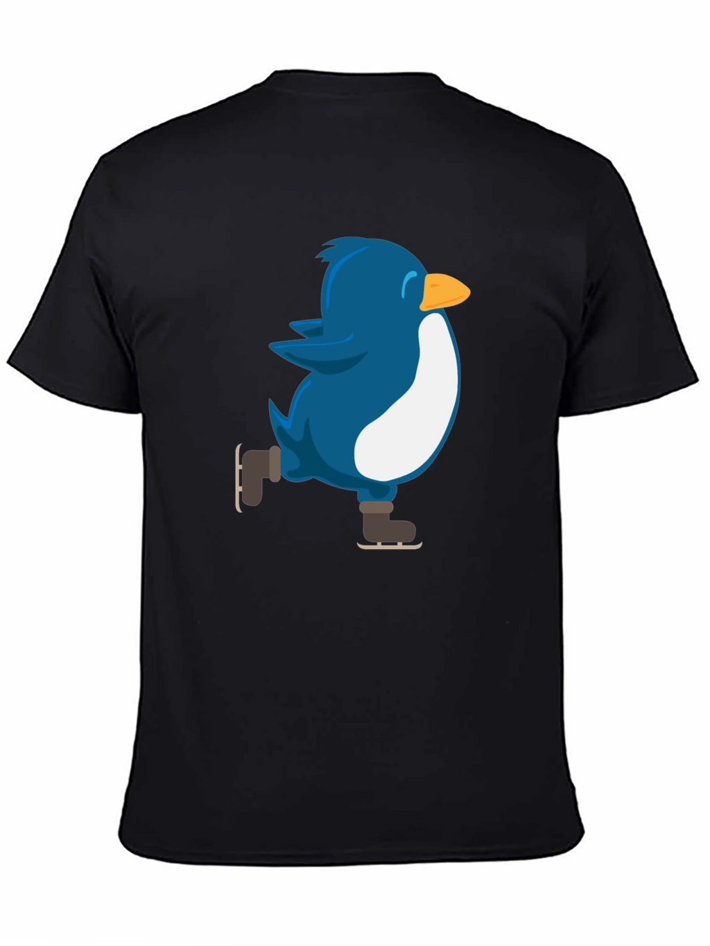 Skating Penguin Graphic Tee - Black