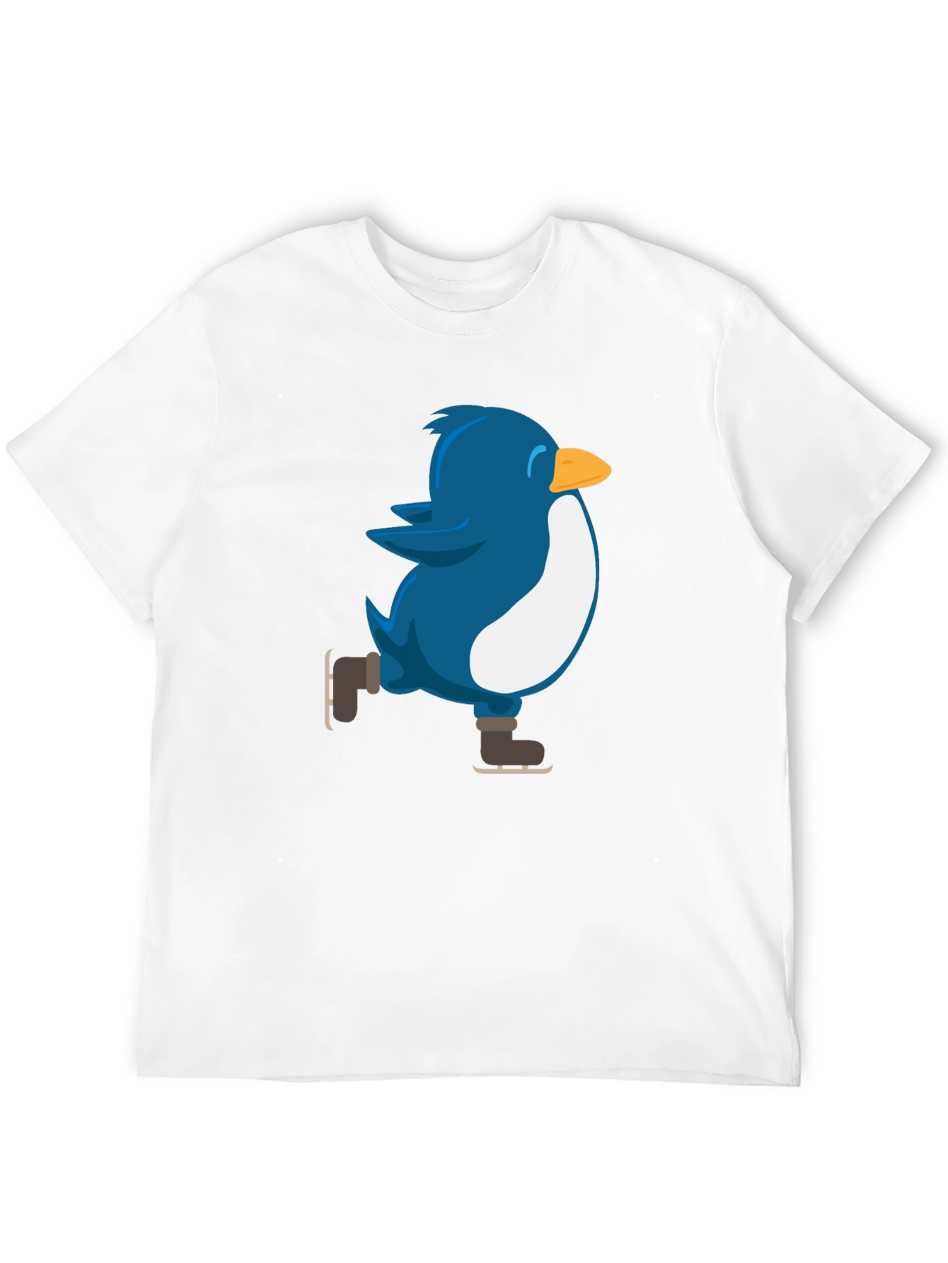 Skating Penguin Graphic Tee - Black