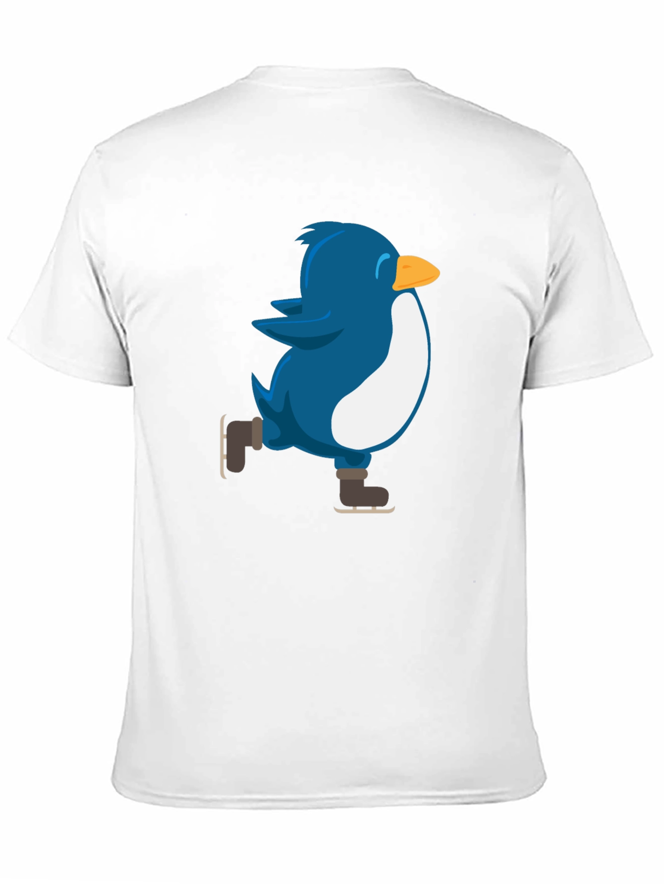 Skating Penguin Graphic Tee - Black