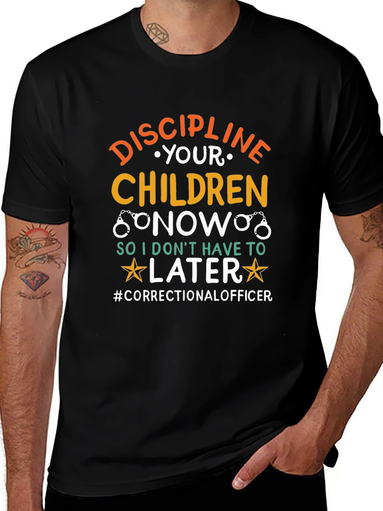Discipline Your Children Correctional Officer T-Shirt