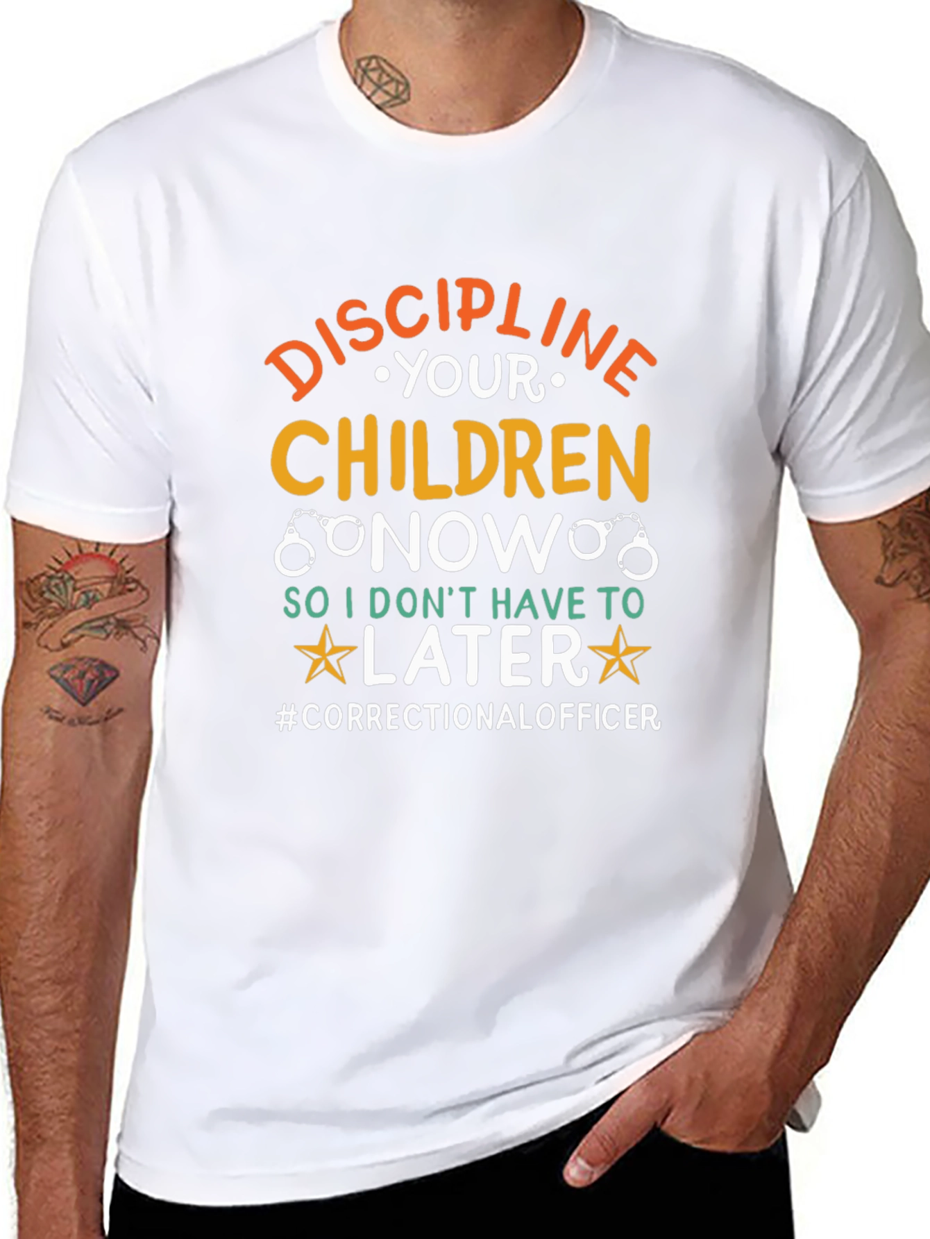 Discipline Your Children Correctional Officer T-Shirt