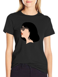 Retro Chic T-Shirt - Woman with Sunglasses Graphic Tee