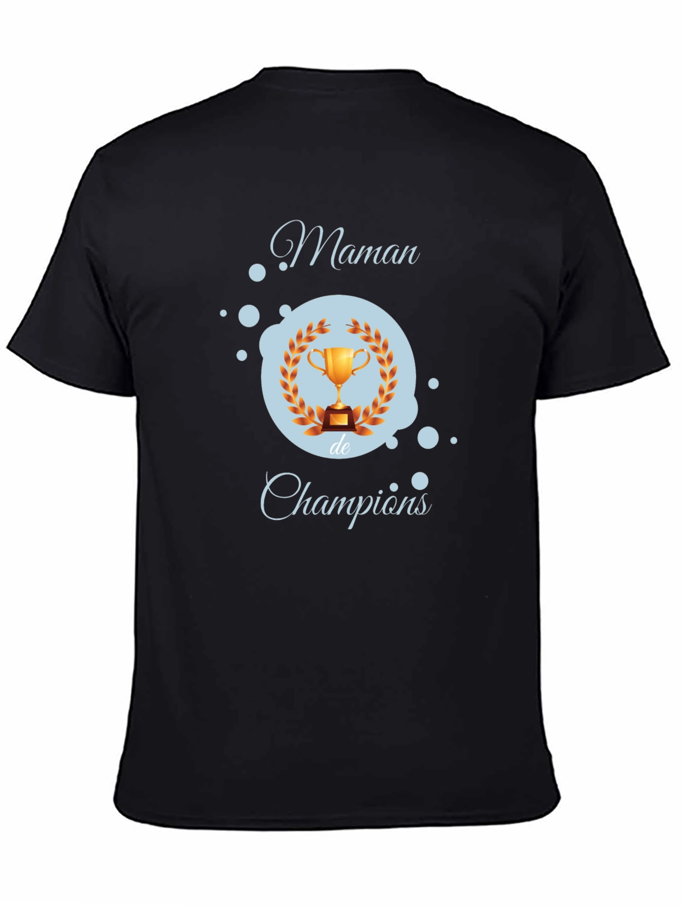 Maman de Champions Graphic T-Shirt - Black